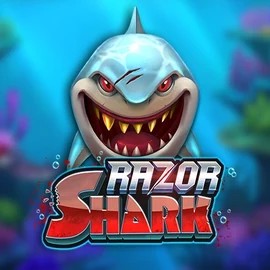 Razor Shark slot logo by Push Gaming at Happy Casino